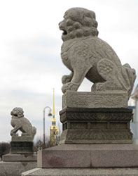 Chinese lions in Saint Petersburg