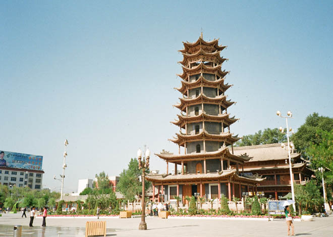 Pagoda at Zhangye's central square