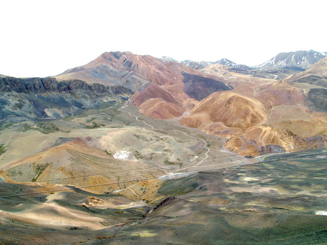 colored sand hills and high plateu