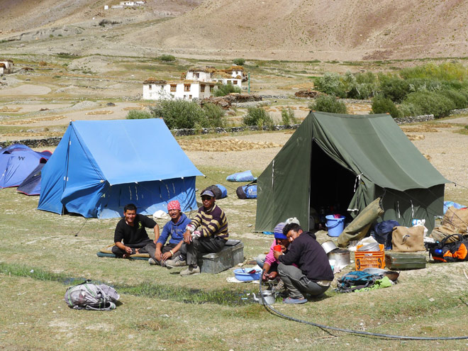 campsite at Tanze village