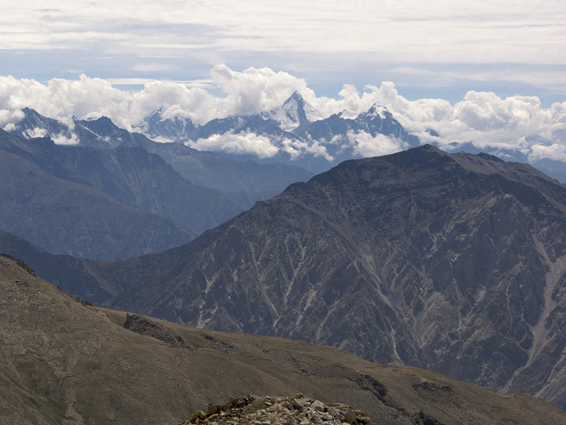 Mt. Kinnaur Kailash far away