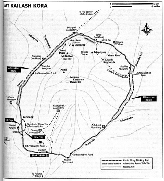 plan of Mt. Kailas kora