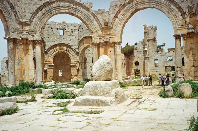 all that remains of St. Simeon's pillar