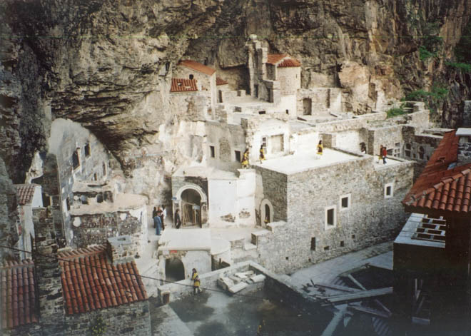 Sumela monastery inner yard