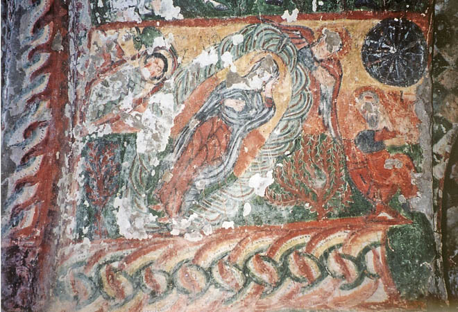 paintings in the cave church near Guzeloz