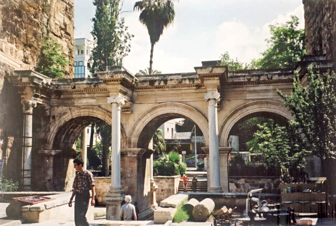 Emperor Hadrian Gates, the oldest building of Antalya