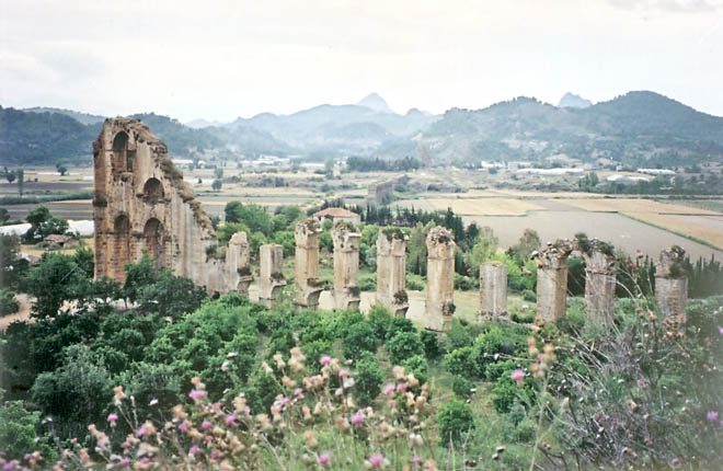 Roman aqueduct at Aspendos