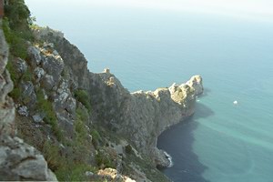 Mediterannean sea below the castle of Alanya