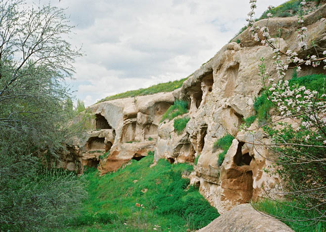 ruins of a cave monastery near the Ozkonak underground settlement