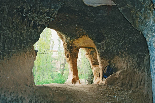 a cave monastery in Ozkonak