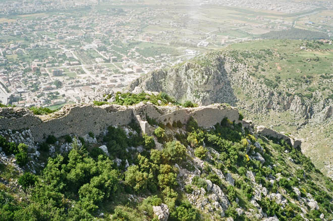 ancient wall on Mt. Silpius north ridge