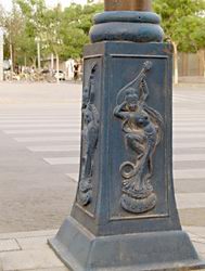 Dunhuang: a decorated lamppost
